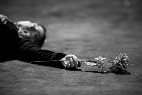 A staged moment from From the Environs of Milad, directed by Hamid Dehghani.